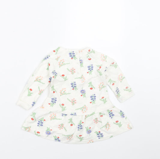 Dunnes Stores Girls White Floral Fit & Flare Size 6-9 Months