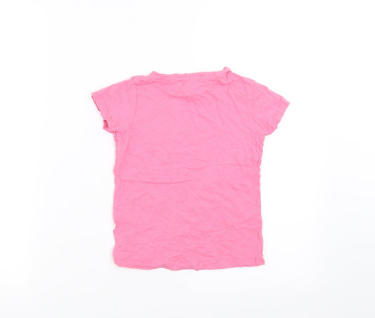 Pep&Co Girls Pink Basic T-Shirt Size 4-5 Years - cat