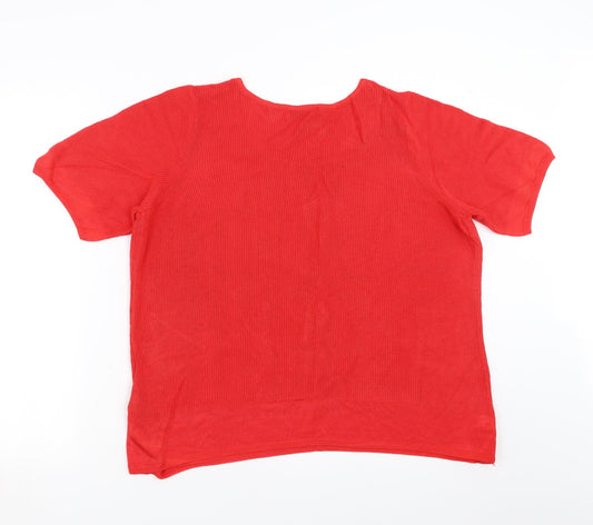 Marks and Spencer Womens Red Pullover Jumper Size 20