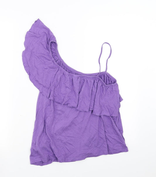 New Look Womens Purple Basic Blouse Size 14