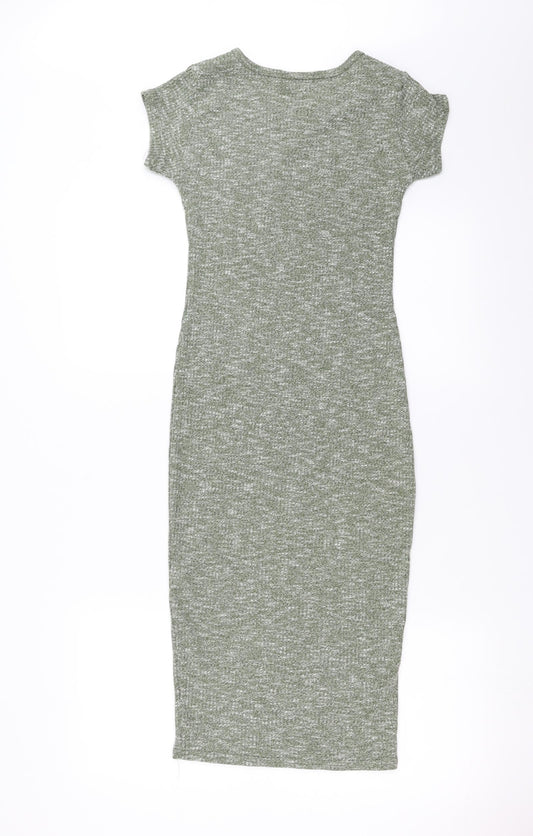 Icon Womens Green T-Shirt Dress Size S