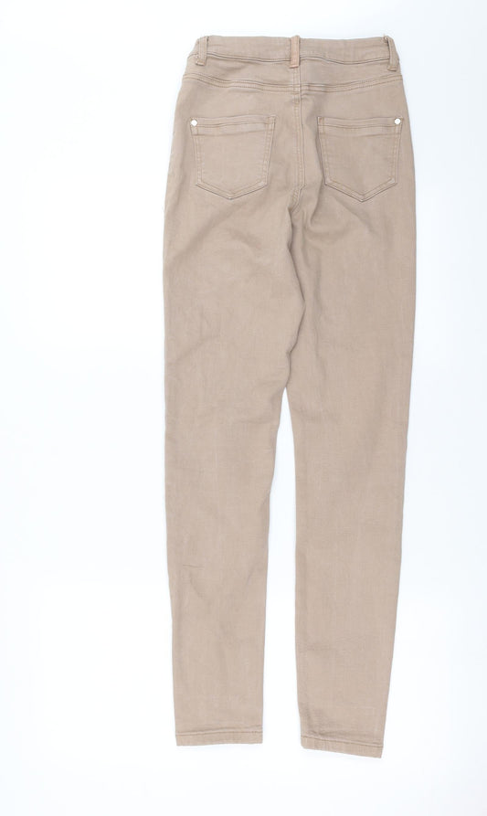 Vice Womens Beige Denim Skinny Jeans Size 8 L28 in - lace up detail