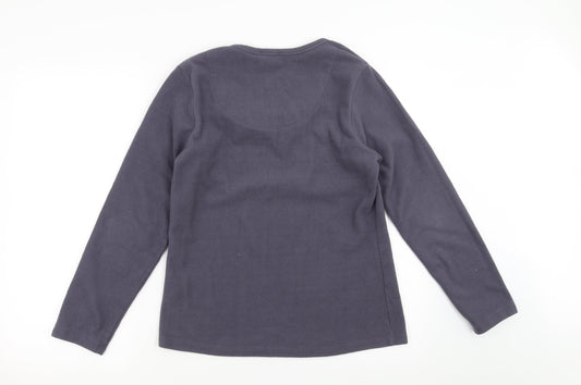 Marks and Spencer Womens Purple Fleece Pullover Jumper Size 12