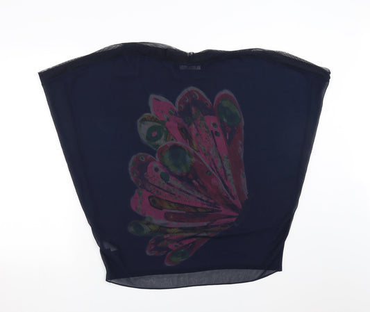 Mina uk Womens Blue Basic Blouse Size 8 - butterfly