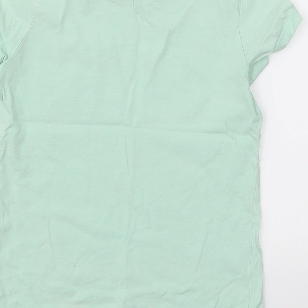 George Girls Green Basic T-Shirt Size 5-6 Years