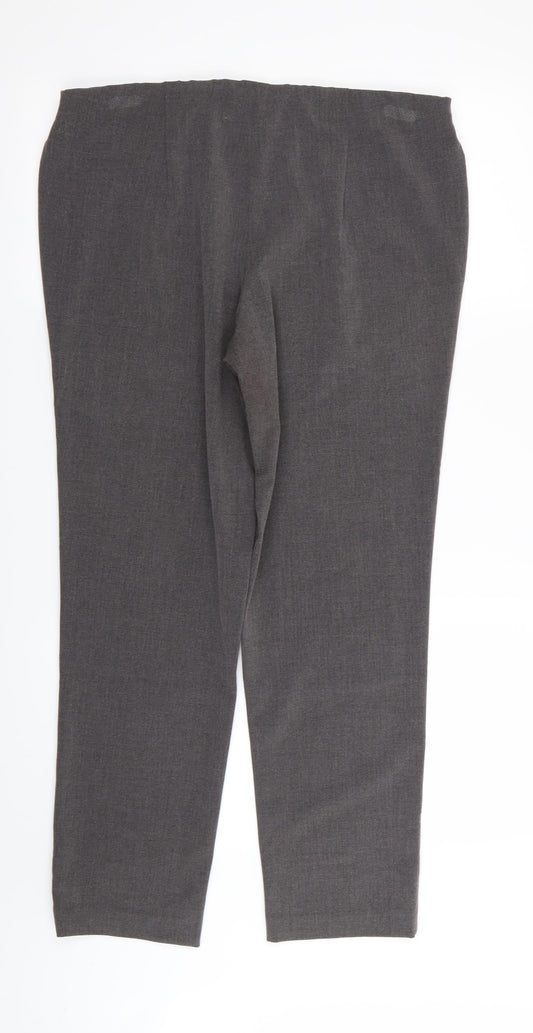 pinns Womens Grey Trousers Size 12 L28 in