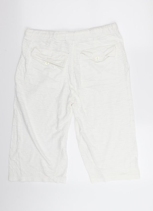Preworn Womens White Capri Trousers Size M