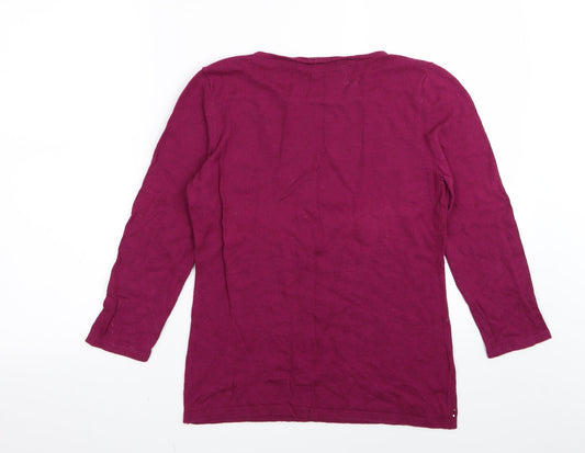 NEXT Womens Purple Basic T-Shirt Size 10