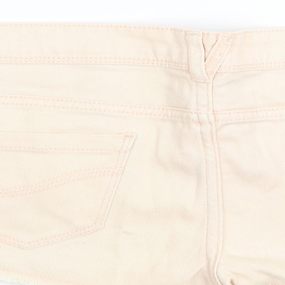 denim and co Womens Pink Denim Hot Pants Shorts Size 8