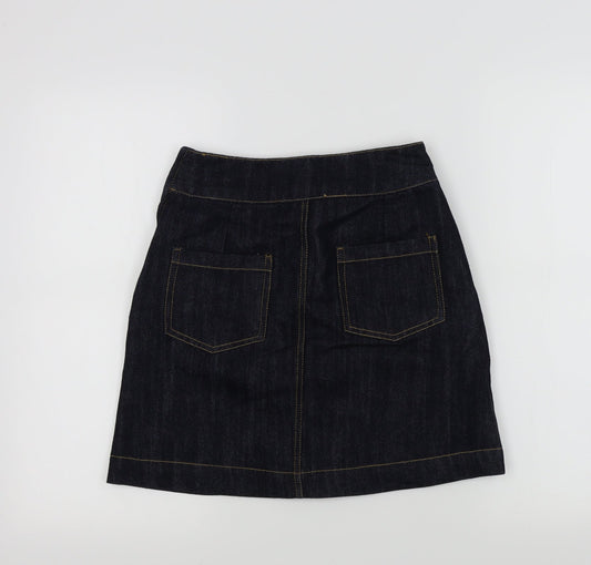 SOFT GREY Womens Blue A-Line Skirt Size 6