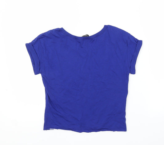 New Look Girls Blue Basic T-Shirt Size 9 Years