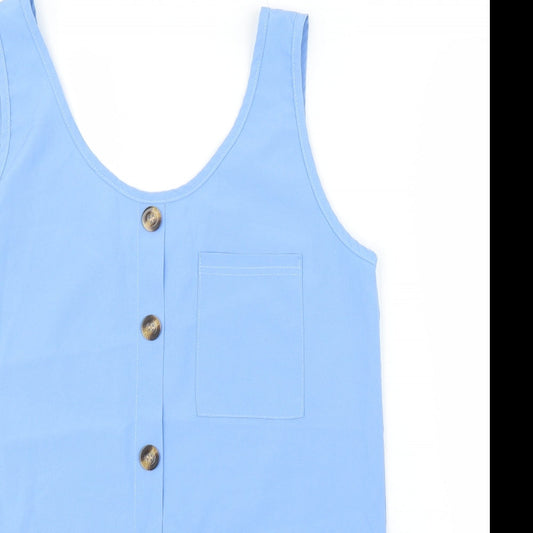 Preworn Womens Blue Basic Blouse Size M