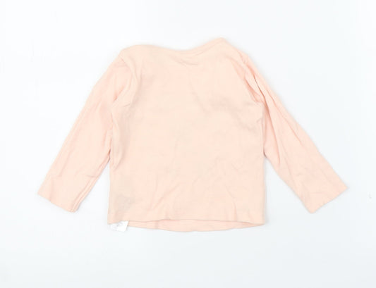 Primark Girls Pink Floral Basic T-Shirt Size 12 Months