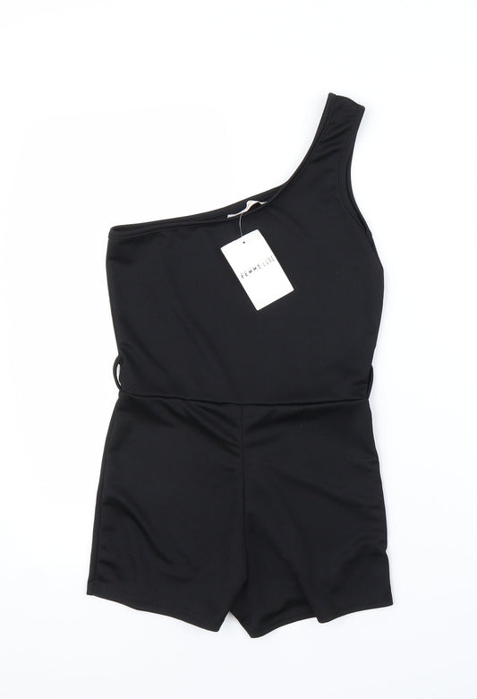 Femme Luxe Womens Black Romper One-Piece Size 8