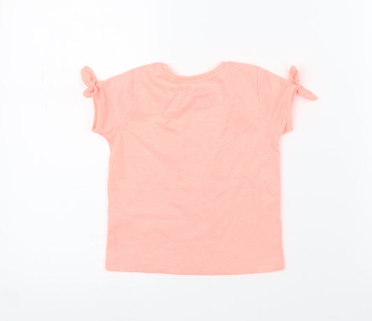 Primark Girls Pink Basic T-Shirt Size 18-24 Months - Disney