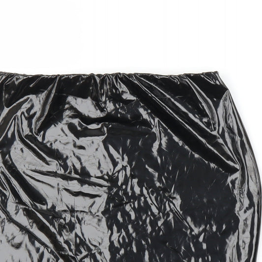 Boohoo Womens Black Tulip Skirt Size 10