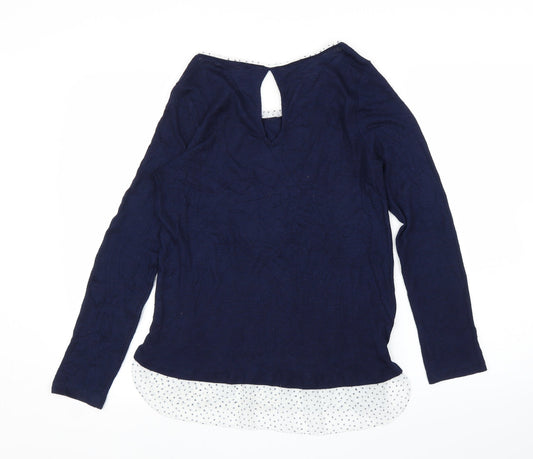 Camieu Womens Blue Basic Blouse Size M