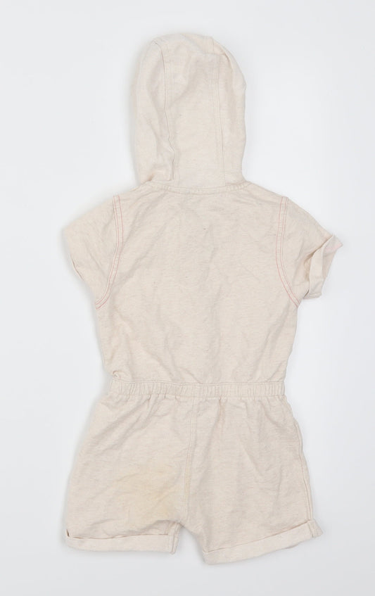 George Girls Beige Romper One-Piece Size 18-24 Months - Happy Smile