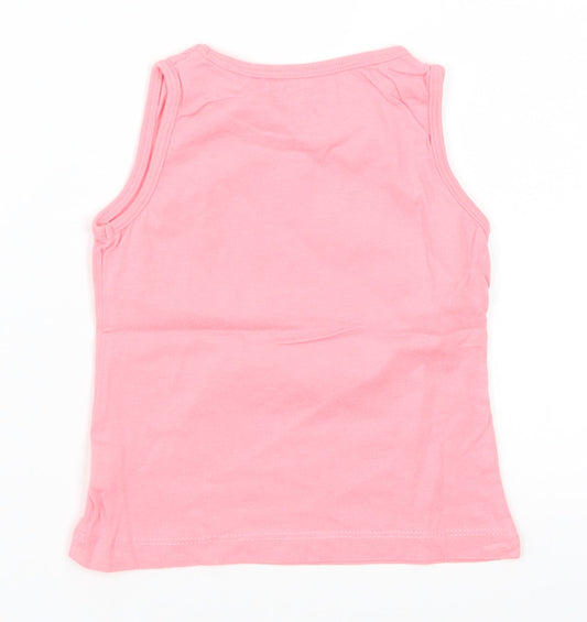 Girl2Girl Girls Pink Basic Tank Size 2-3 Years - 100% Gorgeous