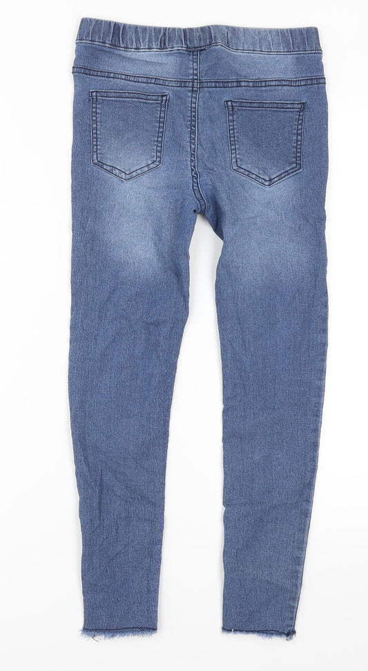 Denim Co Girls Blue Denim Jegging Jeans Size 9-10 Years - Distressed Look