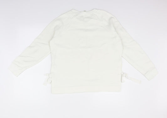 River Island Womens White Pullover Jumper Size M