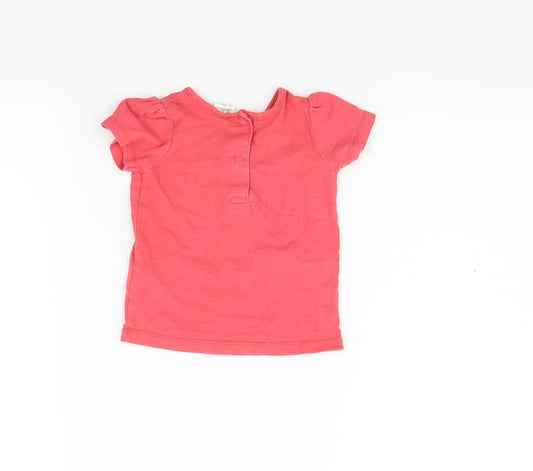 H&M Girls Pink Basic Polo Size 6-9 Months