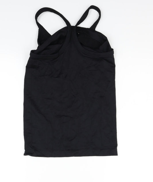 morea Womens Black Basic Tank Size L
