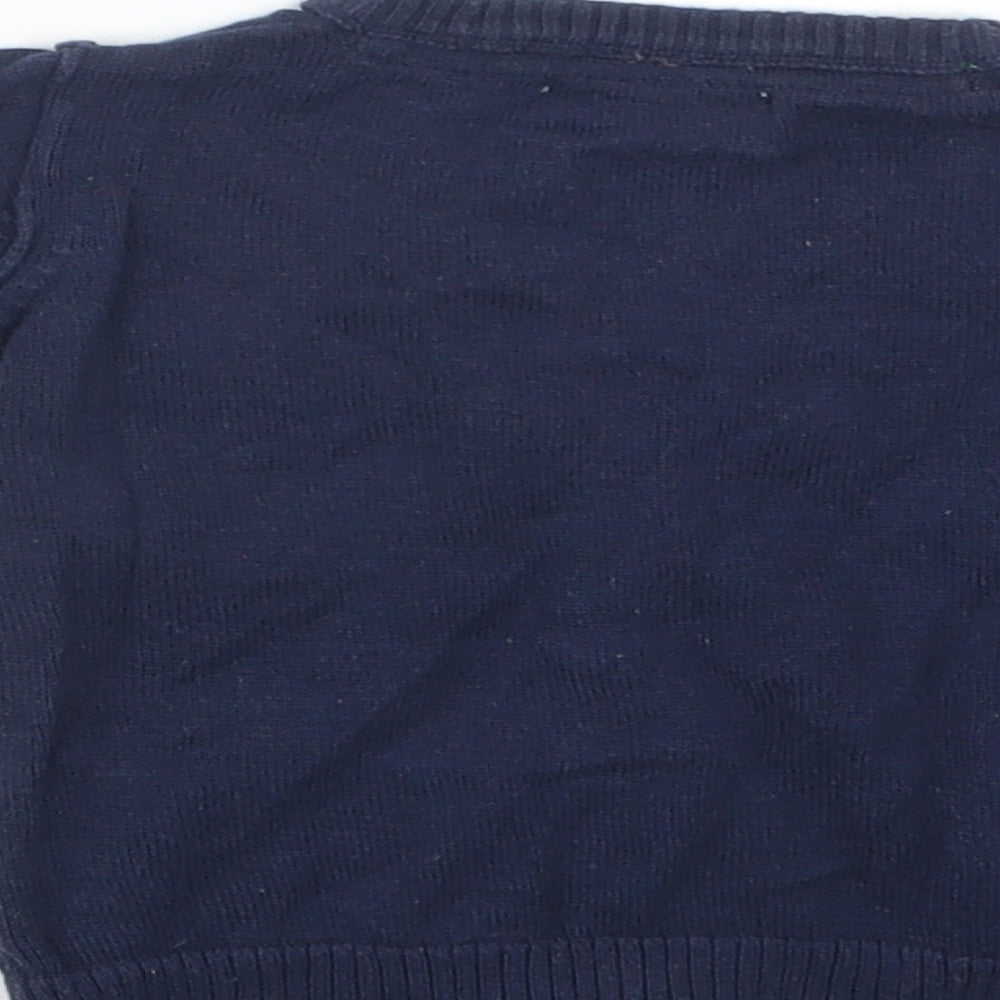 Earlydays Boys Blue Knit Cardigan Jumper Size 6-9 Months