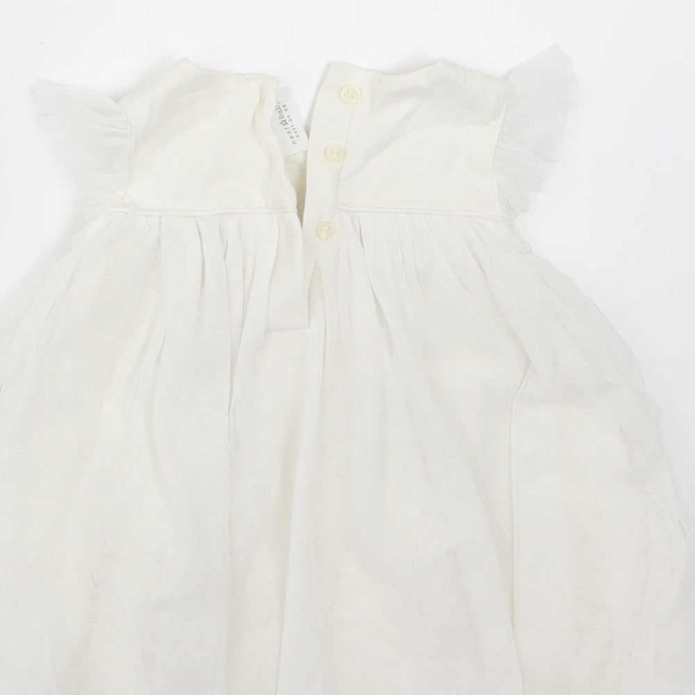 NEXT Girls White Shirt Dress Size 3-6 Months