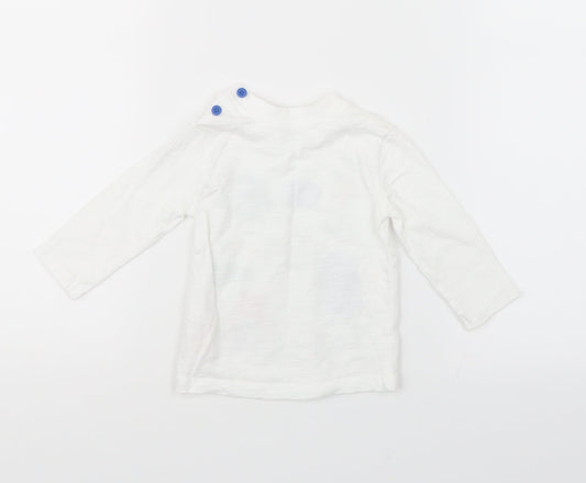 F&F Boys White Basic T-Shirt Size 0-3 Months