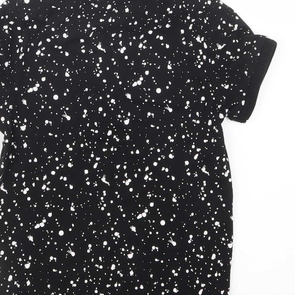 NEXT Boys Black Geometric Basic Polo Size 6 Years