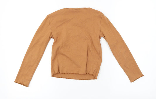 Zara Womens Brown Basic T-Shirt Size 8