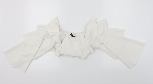 style weise Womens White Basic Blouse Size M