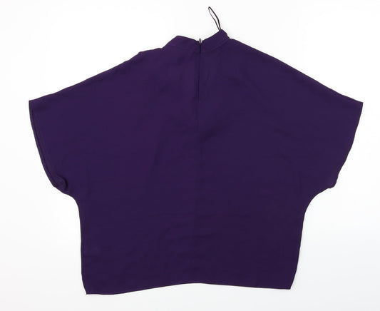 Select Womens Purple Basic Blouse Size 8