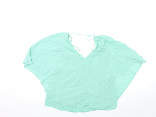 Zara Womens Green Basic Blouse Size S