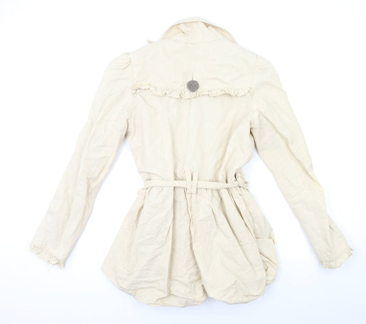 Ribbon Womens Ivory Overcoat Coat Size 12