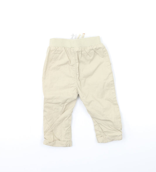 George Boys Beige Chino Trousers Size 9 Months
