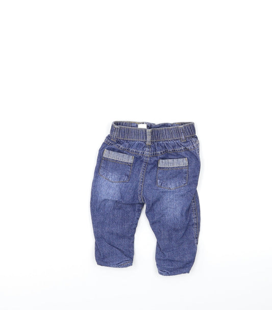 George Baby Blue Denim Snow Pants Jeans Size 3-6 Months