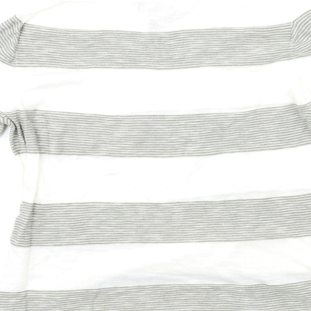 Gap Womens White Striped Knit Pullover Jumper Size M