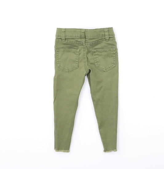 Denim & Co. Baby Green Denim Snow Pants Jeans Size 12-18 Months