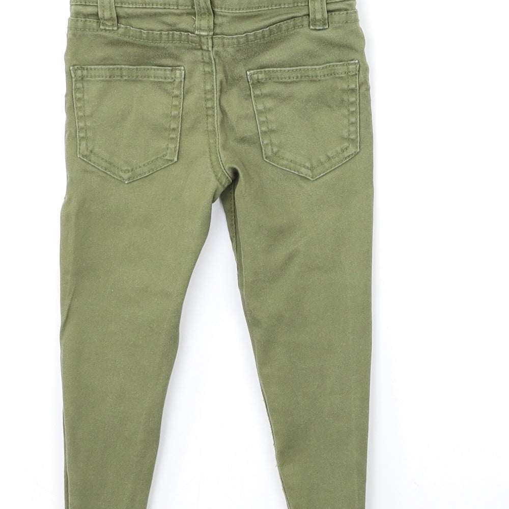 Brand and care label for Denim & Co. Baby Green Denim Snow Pants Jeans, size 12-18, Months