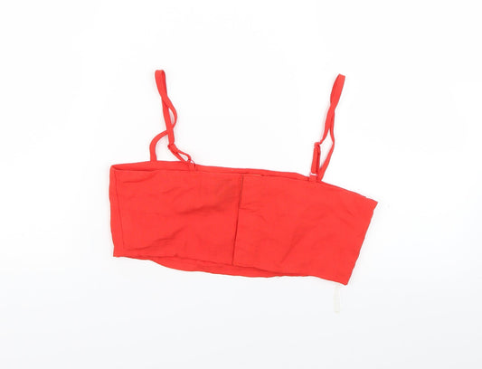 Lola May Womens Red Cropped Tank Size 8