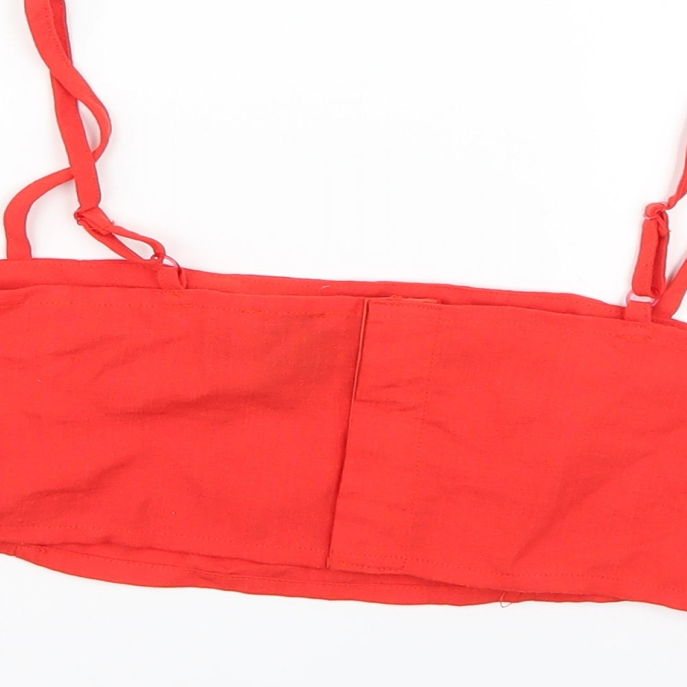 Lola May Womens Red Cropped Tank Size 8
