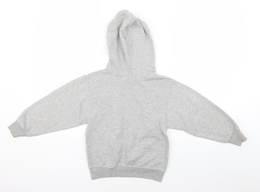 Fruit of the Loom Boys Grey Pullover Hoodie Size 6-7 Years