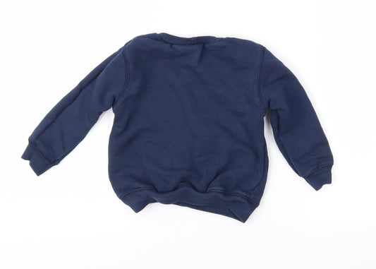 United Colors of Benetton Boys Blue Pullover Sweatshirt Size 2 Years