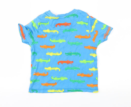 George Boys Blue Geometric Basic T-Shirt Size 4-5 Years