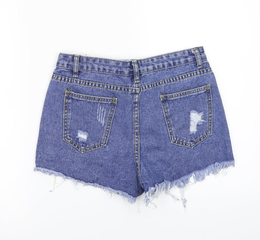 SheIn Womens Blue Cut-Off Shorts Size S