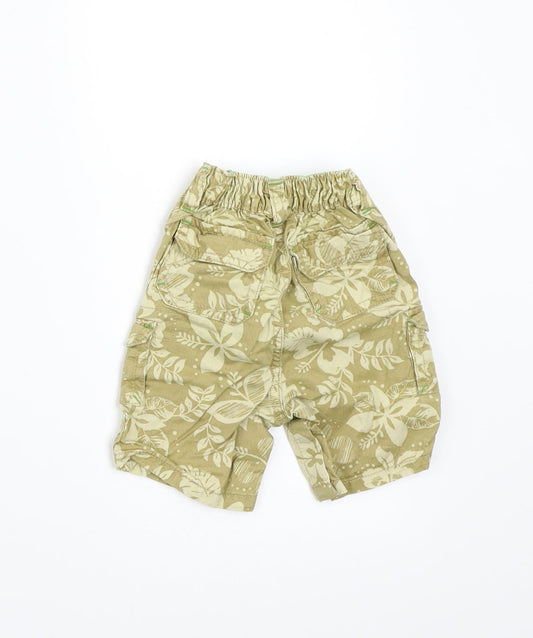Gap Boys Green Floral Cropped Trousers Size 3-6 Months