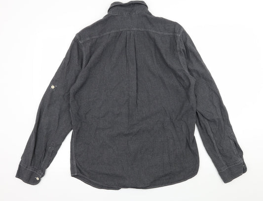 Gap Mens Grey Button-Up Size M