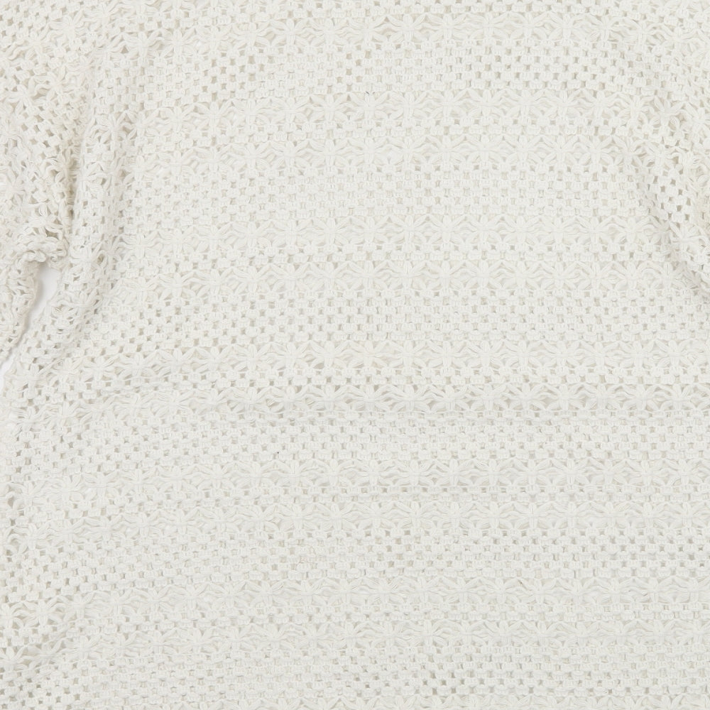 NEXT Womens White Knit Pullover Jumper Size 18